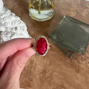 Ruby & Gold Plated Ring